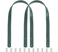 CALFOVERA 2PCS PU Leather Band Mount Strap Belt for DIY Crochet 60cm Quilted Purse Strap Replacement Sew On Shouler Underarm Tote Bag Handles with Rivets for Craft Handbag Making(Dark Green)
