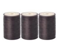CALFOVERA 3 Rolls 300m x 0.8mm Dark Brown Wax String Flat Waxed Thread Waxed Cords for Leather Sewing Bookbinding Stitching Repairing Beading DIY Projects Perfect Dream Catcher Supplies