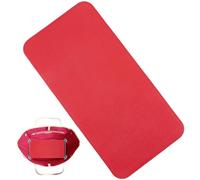 CALFOVERA 30 x 15cm Arc Corner PU Leather Bag Liner Board Insert Red Leather Handbag Base Shaper 4mm Thick Purse Making Bottom Pad for Backpack Canvas Travel Tote Bag DIY Craft Making