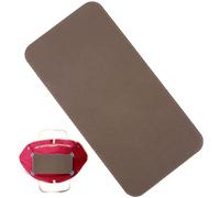 CALFOVERA 30 x 15cm PU Leather Handbag Base Shaper 4mm Thick Arc Corner Bag Liner Board Insert Dark Brown Leather Purse Making Bottom Pad for Backpack Canvas Travel Bag DIY Craft Making
