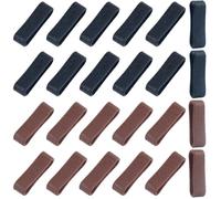 CALFOVERA 40PCS 2 Colors Plastic Belt Loop Keepers Ring Buckle Black Brown End Straps Organizer Fixing Holder Replacement Stays Retainer Loops for Belt Hold Extra Men Women DIY Craft Accessories
