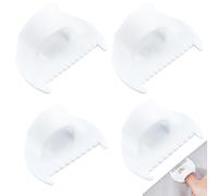 CALFOVERA 4Pcs Edge Stitch Gauge 3mm 4mm White Plastic Sewing Locks Needle Gauge Measuring Seam Guides Templates Rulers Lockranding Straight Tool for DIY Craft Quilting Hemming Beginners