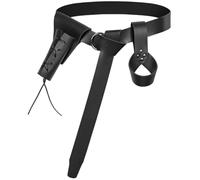 CALFOVERA 4PCS Medieval Renaissance Waist Belt Sword Sheath Frog Case Viking PU Leather Sword Holder Holster Renaissance Accessories for Men Women Halloween Costume Cosplay (Black)