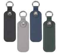 CALFOVERA 4PCS Small Thumb Flashes Drives Storage Keychain PU Leather USB Flash Drive Holder Case 4 Colors Secure Travel Cover Keyring Portable Small Organizer Carrying Case for Men Women USB