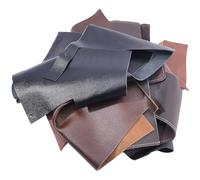 CALFOVERA 500 Grams Mixed Colors Gneuine Leather Scraps 1.5mm Thick Genuine Cowhide Scraps Mixed Size Shape Full Grain Leather Remnants for Crafting Leatherworking Tooling Craft Work