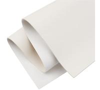 CALFOVERA 60.3 x 33.1cm Litchi Tooling PU Leather Sheet Solid Color Synthetic Fabric Roll Flawless Pieces Square Leather Sheet Leatherette for DIY Earrings Bows Crafts Making(White)