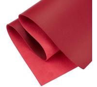 CALFOVERA 60.3 x 33.1cm Solid Color Synthetic Fabric Roll Litchi Tooling PU Leather Sheet Flawless Pieces Square Leather Sheet Leatherette for DIY Earrings Bows Crafts Making(Dark Red)