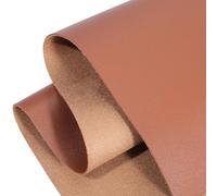 CALFOVERA 60 x 40cm x 1.7mm Brown PU Leather Sheet Scratch-Resistant Leatherette Fabric Soft Waterproof Tooling Leather Square Synthetic Solid Color Faux Suede Roll Vinyl for DIY Sewing Crafting