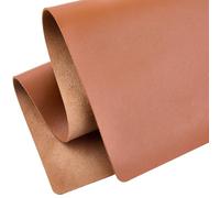 CALFOVERA 60cm x 33cm x 1.5mm Scratch-Resistant Soft Leatherette Sheet Tooling PU Leather Upholstery Fabric Waterproof Synthetic Brown Faux Leather Vinyl Roll for DIY Crafts