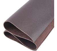 CALFOVERA 61 x 31cm Lychee Genuine Full Grain Leather Sheets Fabric for Crafts Soft Precut Dotted Cowhide Leather Roll Pieces for Tooling Upholstery Handmade DIY Sewing Crafts(dark brown)