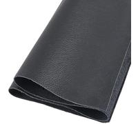 CALFOVERA 61 x 31cm Soft Dotted Cowhide Leather Sheets Roll Precut Lychee Full Grain Leatherette Genuine Leather Fabric Shee for Tooling Upholstery Handmade DIY Sewing Crafts(Black)