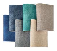 CALFOVERA 6PCS 6 Colors 21 x 15CM Cowboy Denim Leather Fabric Sheets Plain Coloured A5 Jeans Bump Texture PU Leather Roll for Cellphone Case Earrings Wallets DIY Projects Making