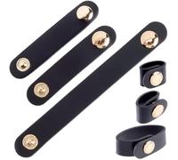 CALFOVERA 6Pcs Vegetable-tanned Leather Handbag Strap Shortener Cowhide Leather Tote Bag Handle Keeper Protector Handle Wrap Cover Non-Slip Dual Grip Connection Buckle Holder for Shoulder Purse