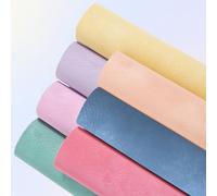 CALFOVERA 7Colors Suede Faux Leather Sheets 33 x 20cm PU Leather Rolls Soft Frosted Synthetic Waterproof Colorful Microfiber Fabric for DIY Crafts Projects Handbags Bows Hair Accessories
