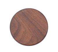 CALFOVERA 8.8cm Black Walnut Round Coaster Japanese Style Wooden Cup Holder Heat Resistant Tabletop Protection Coffee Mug Drinking Mat Cushion Thermal Insulation Pad Saucers for Bar Beverages Glasses