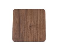 CALFOVERA 8.8cm Square Heat Resistant Wooden Coaster Japanese Style Walnut Cup Holder Black Thermal Insulation Pad Tabletop Protection Coffee Mug Drinking Mat Cushion Saucers for Bar Kitchen Beverages