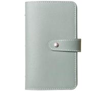 CALFOVERA 96 Slots Professional Name Cards Storage Folder PU Leather Clear Sleeves Wallet Booklet Business Credit Card Book Case Organizer Binder Holder for Office Meetings Networking(Green)