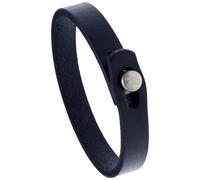 CALFOVERA Black Genuine Leather Wrap Bracelet for Men Retro Vintage Punk Style Full Grain Cowhide Leather Cuff Wristband Adjustable Handmade Bangle for Daily Wear Costume Jewelry Party Cosplay Gift