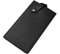 CALFOVERA Black PU Leather Wide Meat Cleaver Protector Waterproof Butcher Scissors Sheath Universal Durable Leather Chef Scissors Edge Guard Cover Sleeve Case Holder with Snap for Kitchen Outdoor BBQ