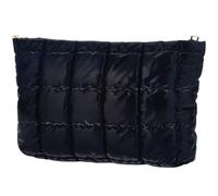 CALFOVERA Black Puffer Makeup Bag for Women Puffy Quilted PU Leather Cosmetic Case Pouch Checkered Solid Toiletry Organizer Zipper Bags Small Cosmetic Storage Utility Lipstick Holder for Travel
