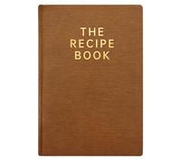 CALFOVERA Hardcover Blank Recipe Book to Write in Your Own Recipes A5 PU Leather Cookbook Personalized Family Notebook Recipe Journal with 100 Pages for Men Women Cooking Kitchen(Brown)
