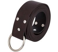 CALFOVERA Medieval PU Leather Rivet Belt 3.4cm Wide Vintage Knight Waist Band Renaissance Viking Leather Waistband Adjustable Strap with O Ring Closure for Men Women Ren Faire Halloween(Dark Brown)
