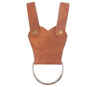 CALFOVERA Medieval PU Leather Skirt Hikes Brown Leather Axe Hatchet Tomahawk Holder Renaissance Metal Ring Hanger Sword Frog Holster Belt Mug Hook Loops for Halloween Cosplay Costume