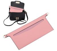 CALFOVERA Pink Wallet Bag Conversion Insert Handbag Divider Pocket Purse Liner Organizer Clutch Emily Purse Sarah Conversion with Gold Eyelet for Wallet Handbag Shoulder Bags Convert 22x8cm