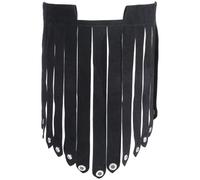 CALFOVERA PU Leather Retro Tassel Skirt Mercenary Knights Thigh Armor Medieval Viking Waist Armor Roman Gladiator Kilt Tassel Apron Middle Ages Punk Costume for LARP Cosplay Costume Party (Black)