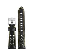 Calfskin Leather Watchband 21mm For Omega Super Moon Dark Side Apollo 8 Series Men's 311.92 Watch Band Strap 311.92.44 Bracelet(Yellow line SK) (Yellow Line Sk 21mm)