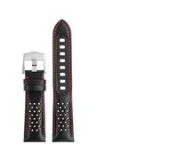 Calfskin Leather Watchband 21mm For Omega Super Moon Dark Side Apollo 8 Series Men's 311.92 Watch Band Strap 311.92.44 Bracelet(Yellow line SK) (Red Thread Sk 21mm)