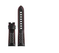 Calfskin Leather Watchband 21mm For Omega Super Moon Dark Side Apollo 8 Series Men's 311.92 Watch Band Strap 311.92.44 Bracelet(Yellow line SK) (Red Thread Nk 21mm)