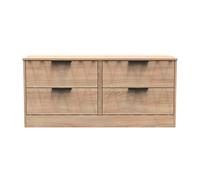Calgary Ready Assembled 4 Drawer Bed Box in Bardolino Oak - Welcome Furniture | TJ Hughes