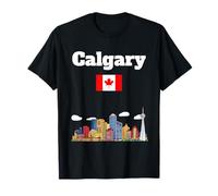 Calgary Souvenir Alberta Province Canadian Flag Canada Trip T-Shirt
