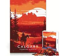 Calgary Stampede Alberta Jigsaw Puzzles 1000 Pieces for Teenagers Thinking Skill Light Enjoyment Neat Edges (38x26cm)
