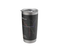 Calgary Train Railway - Souvenir Route Map Canada Stainless Steel Insulated Tumbler