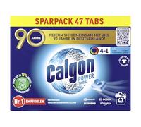 Calgon 4-in-1 Power Tabs - Washing Machine Descaler Against Odor, Dirt and Corrosion for a Clean 1 X 47 Tablets