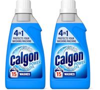 Calgon 4-in-1 Washing Machine Cleaner and Water Softener Gel 750 ml, Removes Limescale, Residue, Dirt, Rust & Malodours, Deep Clean (Pack of 2)