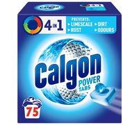 Calgon 4-in-1 Washing Machine Cleaner and Water Softener Tablets, 75 Count | Removes Limescale, Residue, Dirt, Rust & Malodours | Deep Clean | XL Pack Size