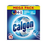 Calgon 4-in-1 Washing Machine Cleaner and Water Softener Tablets, 75 Count , Removes Limescale, Residue, Dirt, Rust & Malodours , Deep Clean , XL Pack Size