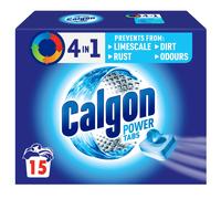 Calgon 4-in-1 Washing Machine Cleaner and Water Softener Tablets, Removes Limescale & Odours, Deep