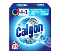 Calgon 4-in-1 Washing Machine Cleaner and Water Softener Tablets, 75 Count , Removes Limescale, Residue, Dirt, Rust & Malodours , Deep Clean , XL Pack Size