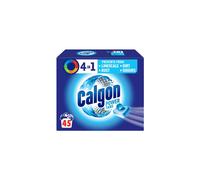 Calgon 4-in-1 Water Softener Tablets, Washing Machine Cleaner, Removes Odours, Limescale & Residue, Deep Clean, Units: 45 Tablets, Size: L Pack, Pack