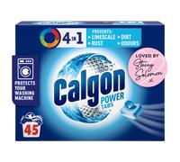 Calgon 4-in-1 Washing Machine Cleaner and Water Softener Tablets, 45 Count | Removes Limescale, Residue, Dirt, Rust & Malodours | Deep Clean | L Pack Size