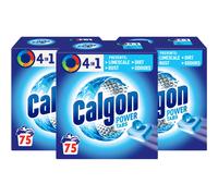 Calgon 4in1 Water Softener Tablets XL 3x75 Pack Removes Odours Limescale Re