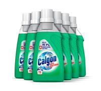 Calgon Antibacterial Washing Machine Cleaner & Water Softener Gel, 750ml, Pack of 6, Kills 99.9 percent of Bacteria in Your Washing Machine, Limescale and Rust Remover, Deep Clean, 90 Washes