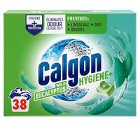 Calgon Hygiene Plus Washing Machine Cleaner & Limescale Remover, Water Softener Tablets with Eucalyptus Scent, 38 Tablets, Pack of 1