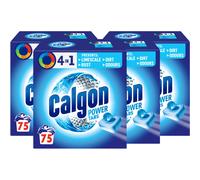 Calgon Tablets Water Softener Powerball 4-in-1, Large Pack 75 Tablets, Multipack of 4