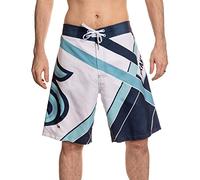 Calhoun Men's Officially Licensed NHL Diagonal Lines Boardshorts, Seattle Kraken, X-Large