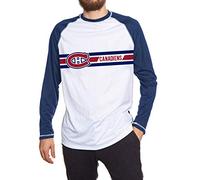 Calhoun Mens Officially Licensed NHL Striped Long Sleeve Rashguard, Montreal Canadiens, XL